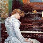 childe hassam - The Sonata painting